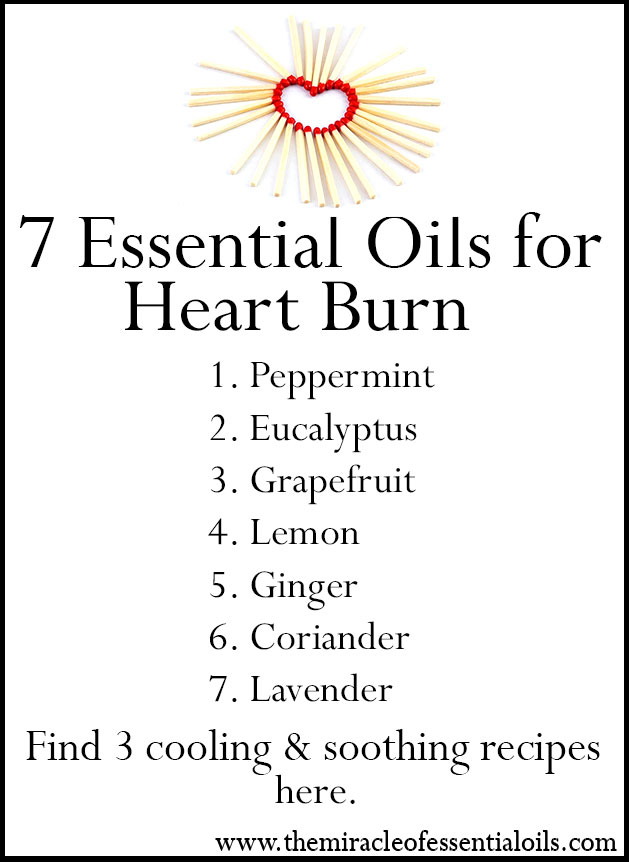 7 Essential Oils for Heart Burn Help & 3 Recipes for Quick Relief