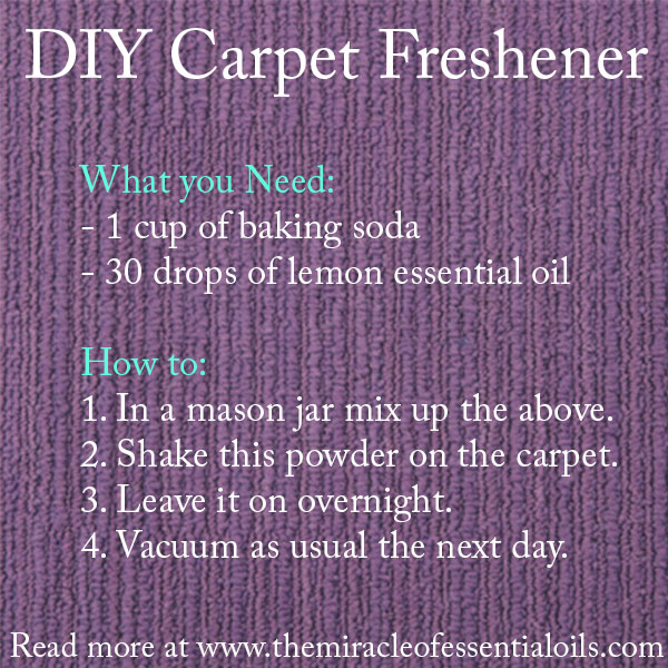 Homemade Carpet Freshener with Essential Oils