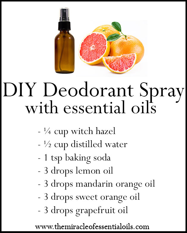 DIY Essential Oil Deodorant Spray Recipe