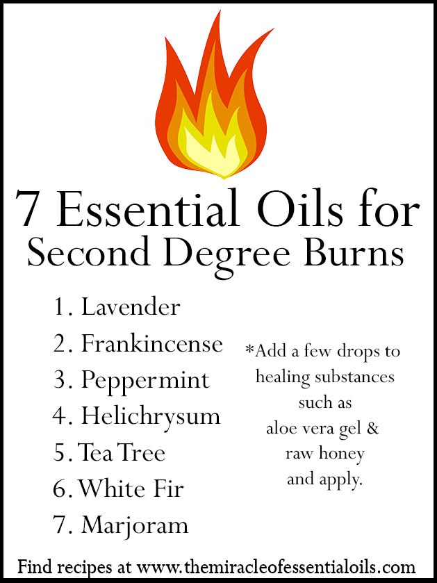 essential oils for second degree burns