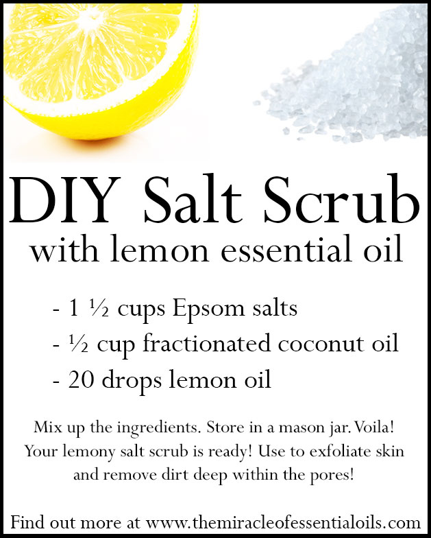 DIY Invigorating Lemon Essential Oil Salt Scrub The Miracle of