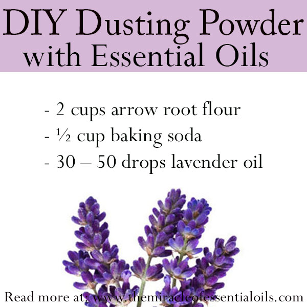 diy essential oil dusting powder