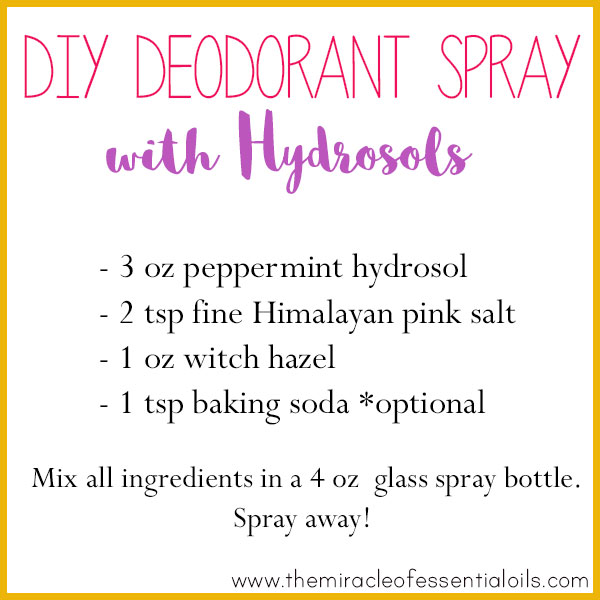 diy deodorant spray with hydrosols