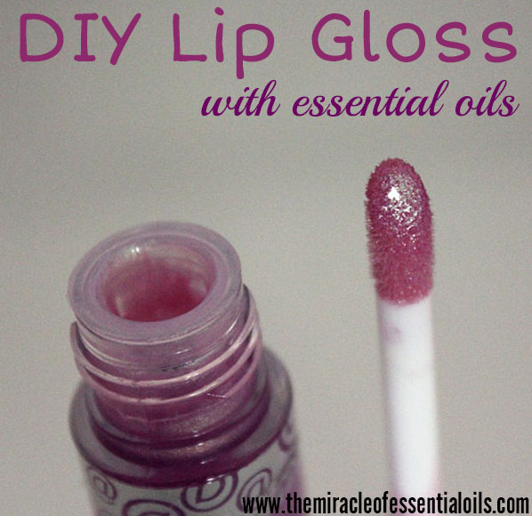 Make your own DIY essential oil liquid lip gloss!