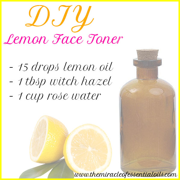 DIY Lemon Essential Oil Face Toner