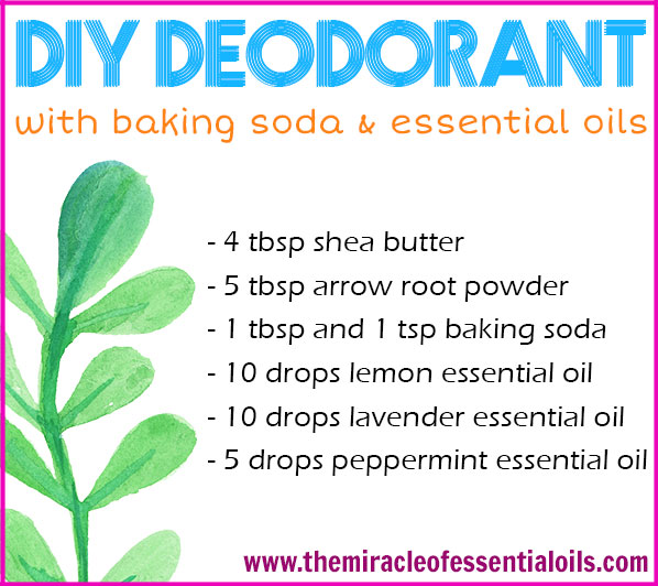 DIY Essential Oil Deodorant with Baking Soda