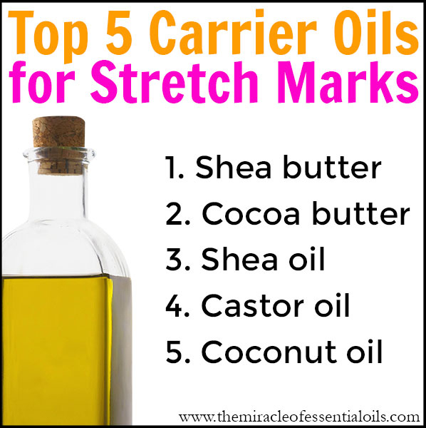 Using just a few carrier oils for stretch marks can help you prevent and eliminate unpleasant lines and stripes from your skin