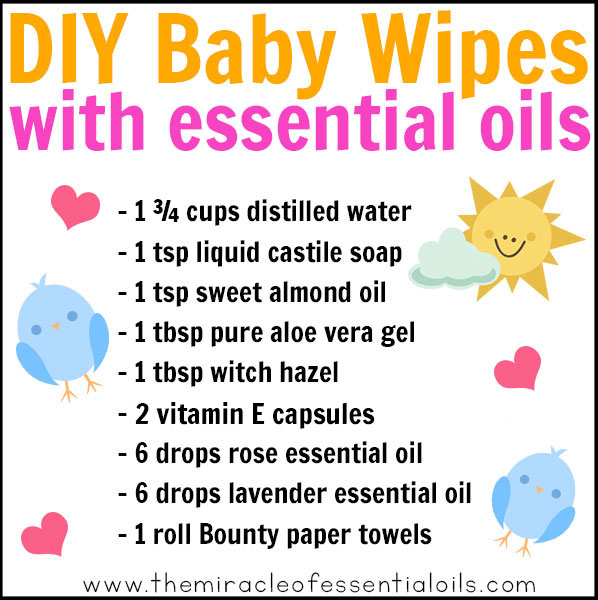 Make DIY essential oil baby wipes to avoid harsh chemicals and artificial fragrances on your baby’s soft and sensitive skin!