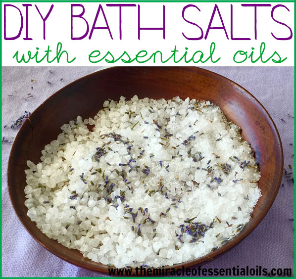 Making your own DIY essential oil bath salts is as easy as anything! Learn how to make bath salts with a very simple recipe in this post!