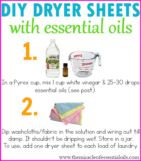 DIY Essential Oil Dryer Sheets