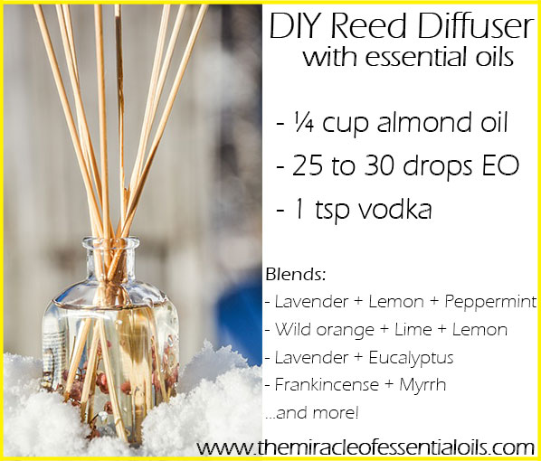 Want to make your own cheap and fun DIY essential oil reed diffuser? Use this cool recipe! 