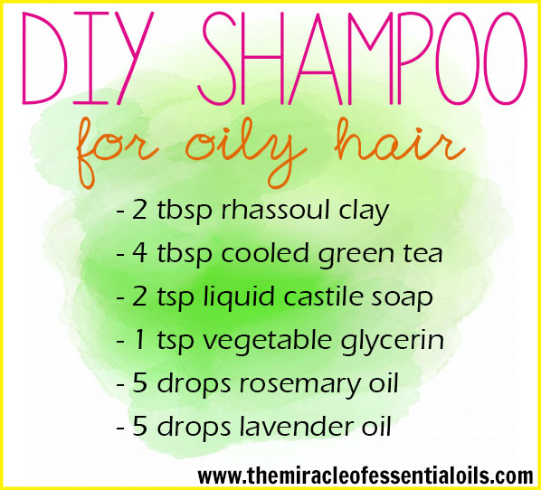 Homemade Shampoo with Essential Oils for Oily Hair