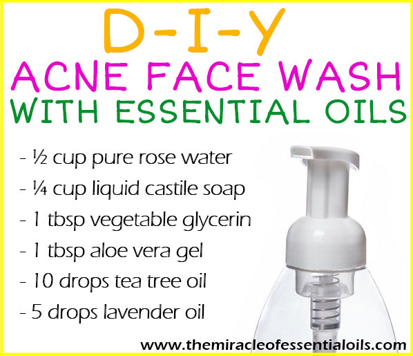 DIY Essential Oil Acne Face Wash with Tea Tree