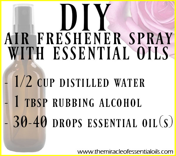 Making your own DIY essential oil air freshener spray is TOTALLY EASY! Just check out the recipe below!