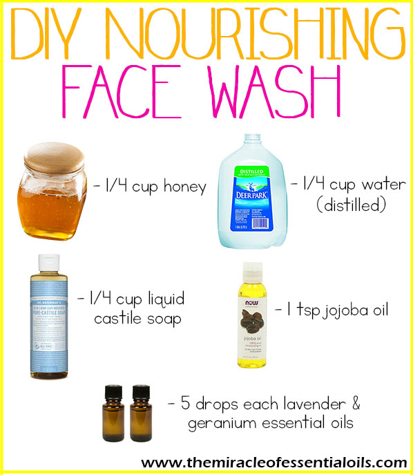 Find out how to make an easy DIY essential oil face wash in this post! 