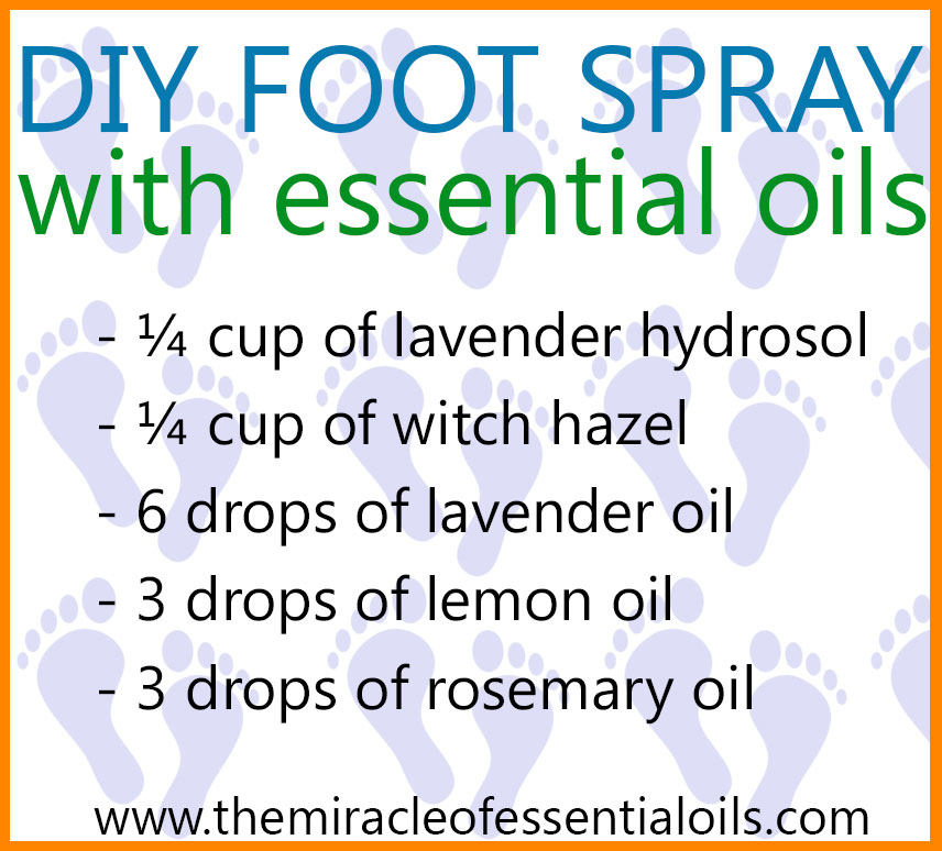 Did you know that you can make your own DIY essential oil foot spray at home?! 