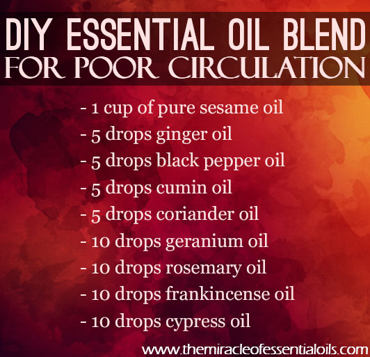 Use this DIY Essential Oil Blend for Poor Circulation to stimulate proper blood flow