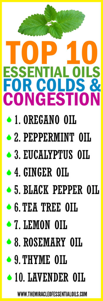 Find out the best essential oils for colds and congestion to naturally cure yourself quickly! 