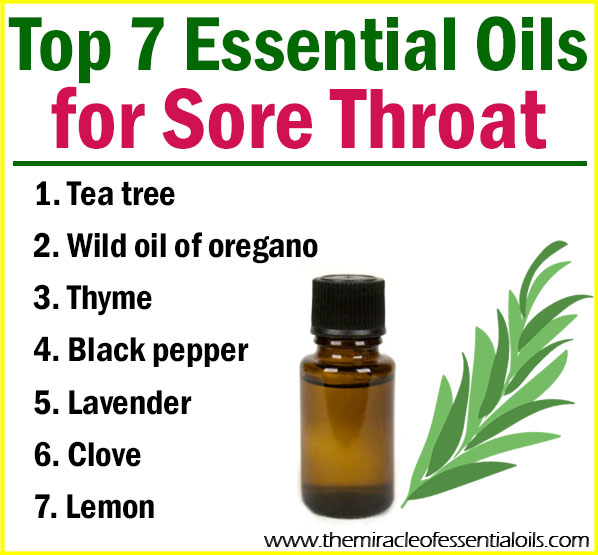 Find quick relief by using any of these top 7 essential oils for sore throat! 