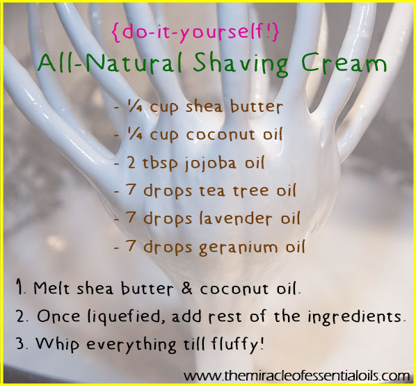 Homemade Essential Oil Shaving Cream The Miracle of Essential Oils