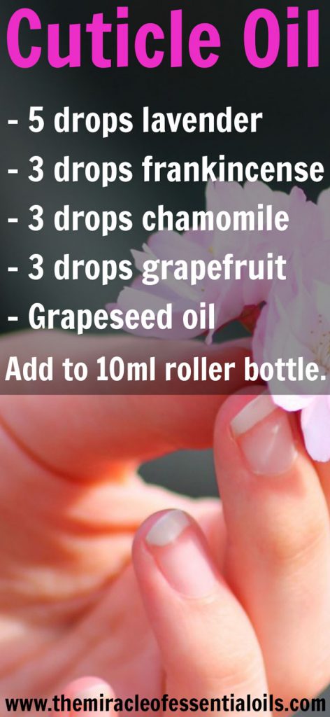 Use this effective essential oil cuticle oil recipe to moisturize your cuticles and keep them from peeling! 