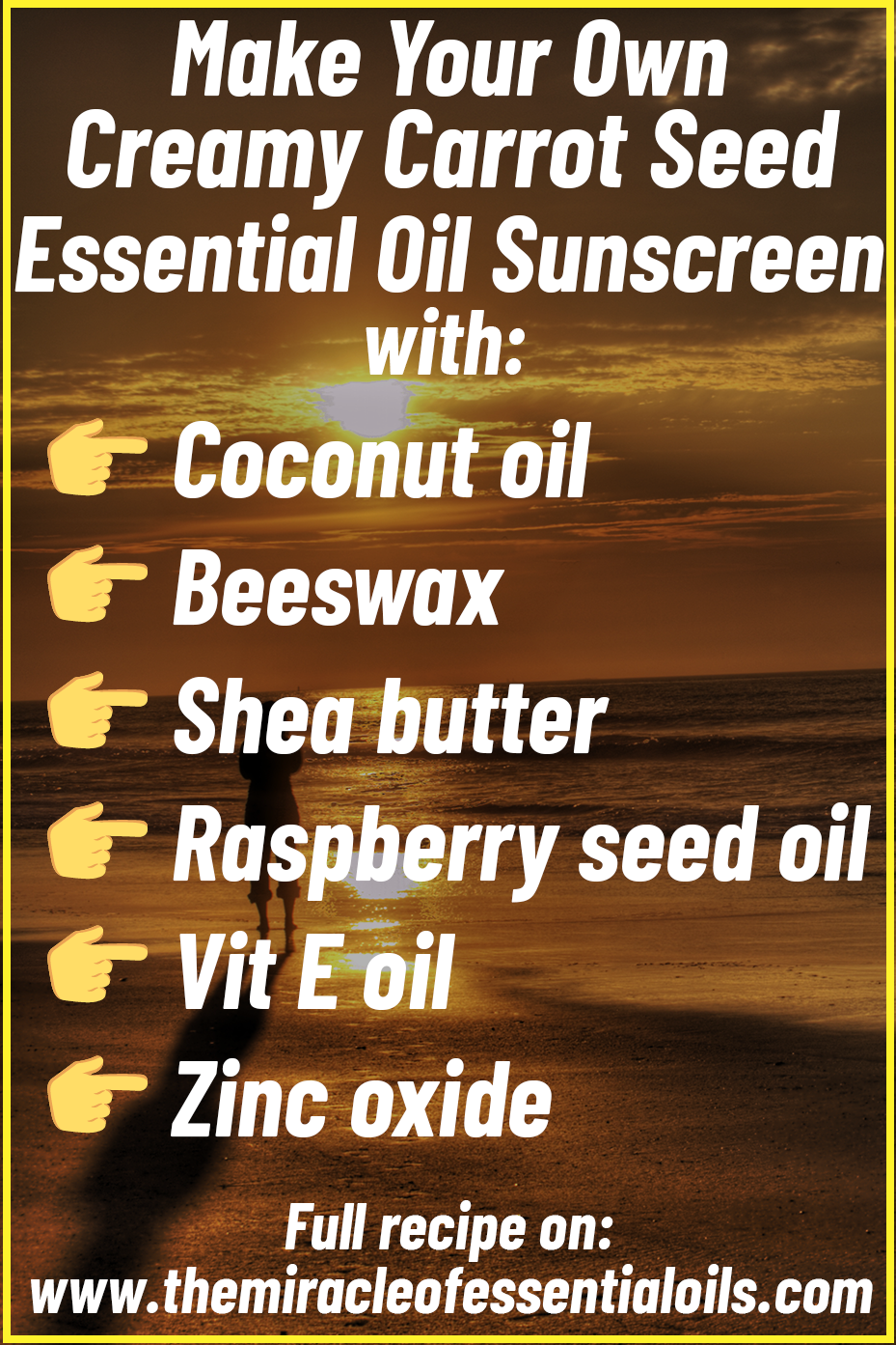 DIY Carrot Seed Essential Oil Sunscreen Recipe