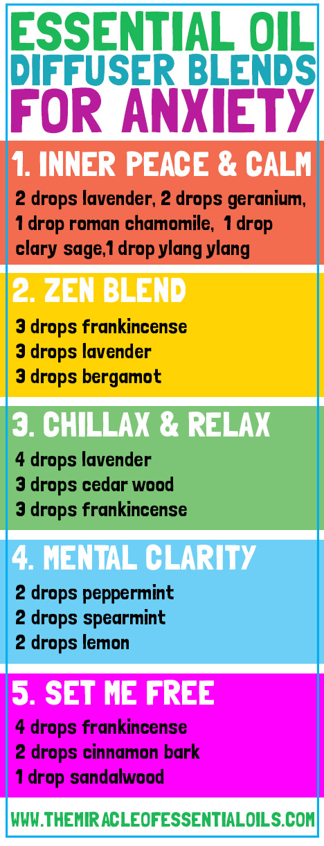 essential oil diffuser blends for anxiety