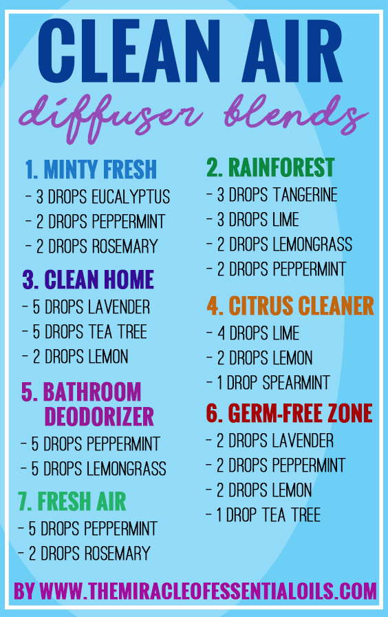 essential oil diffuser blends for clean air