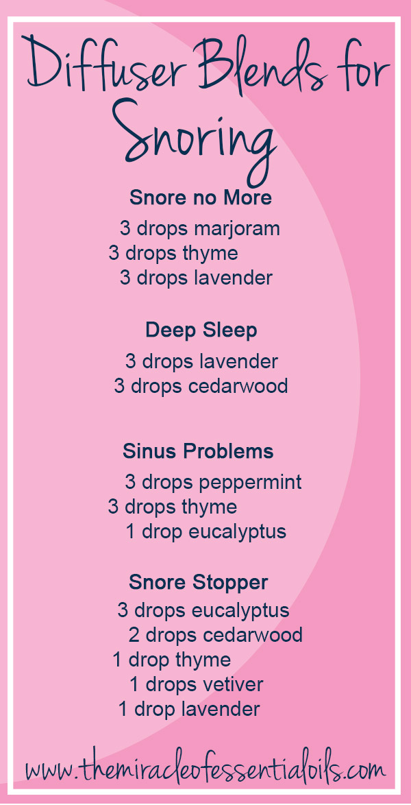 essential oil diffuser blends for snoring